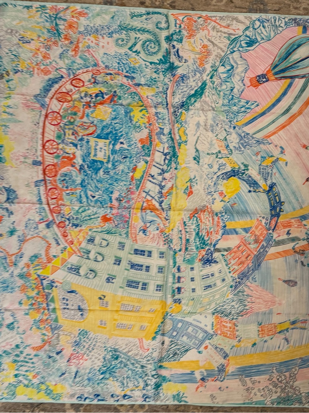Luxury 90cm Silk Carnival Scarf - Picture 5 of 12
